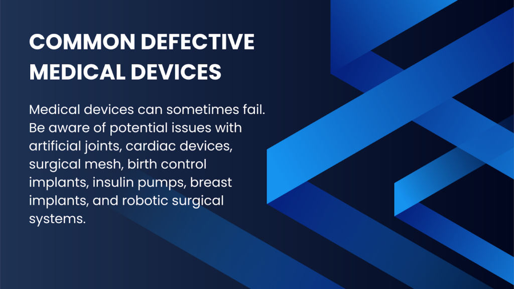 An infographic illustrating the most common medical devices that fall victim to malfunction. 