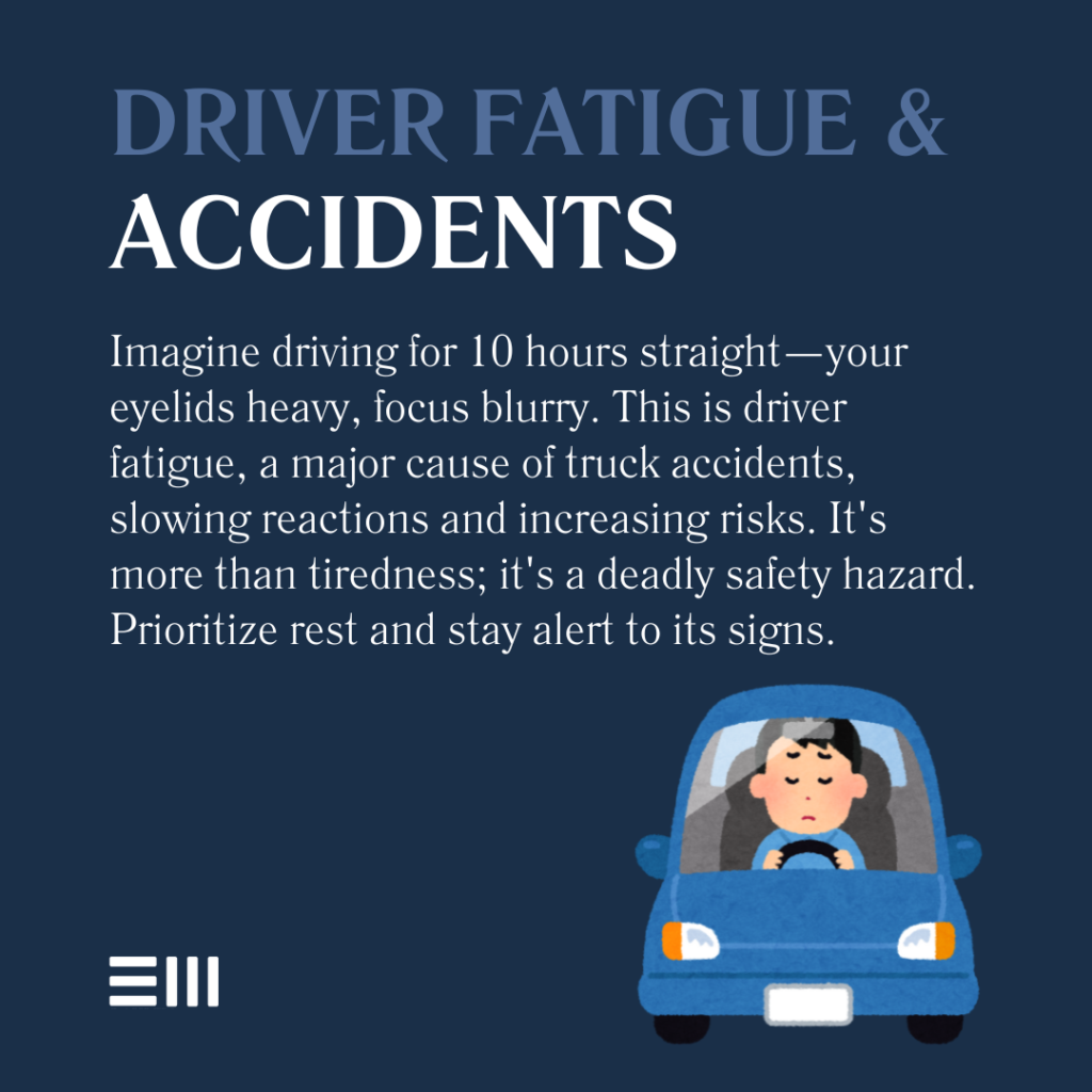 An infographic illustrating how dangerous driver fatigue can be when on the road.