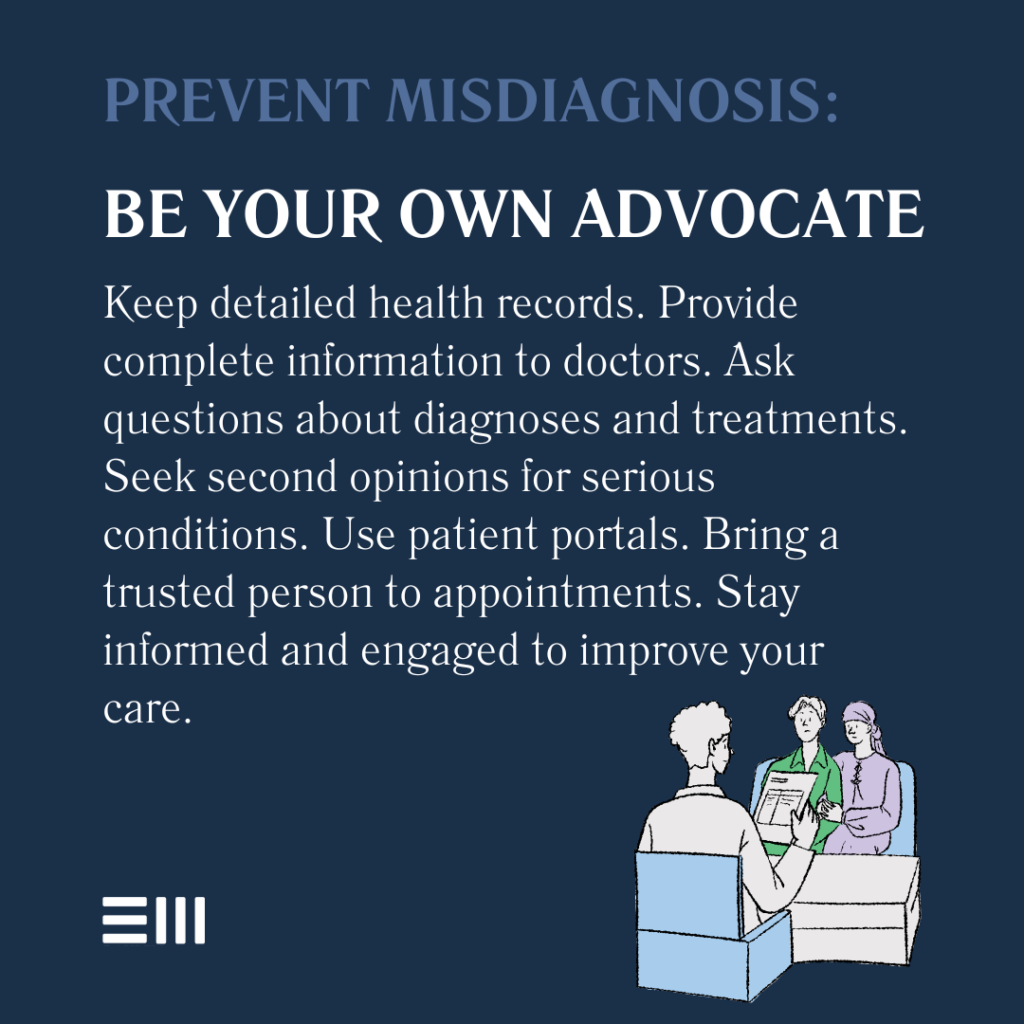 An infographic illustrating how to prevent medical misdiagnosis cases in Alabama.