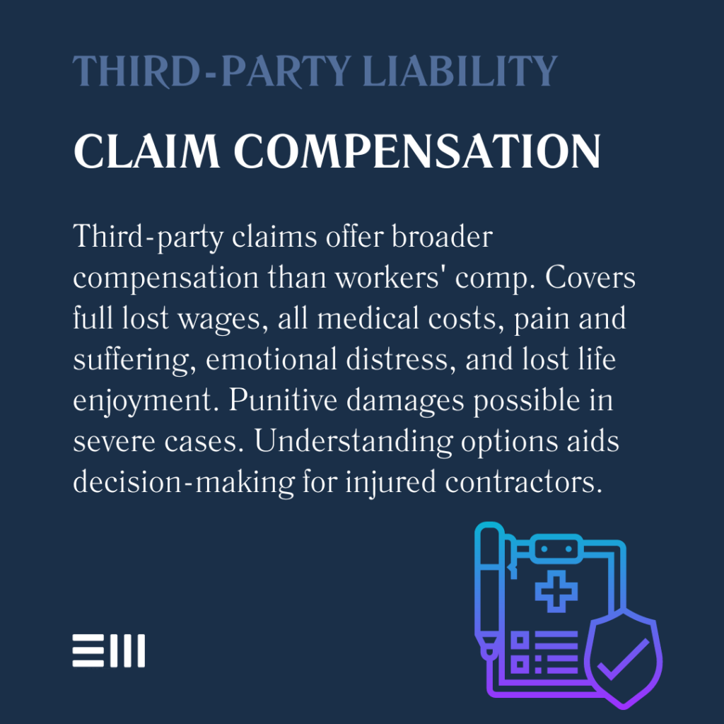 An infographic illustrating third-party liability claim compensation in Alabama.