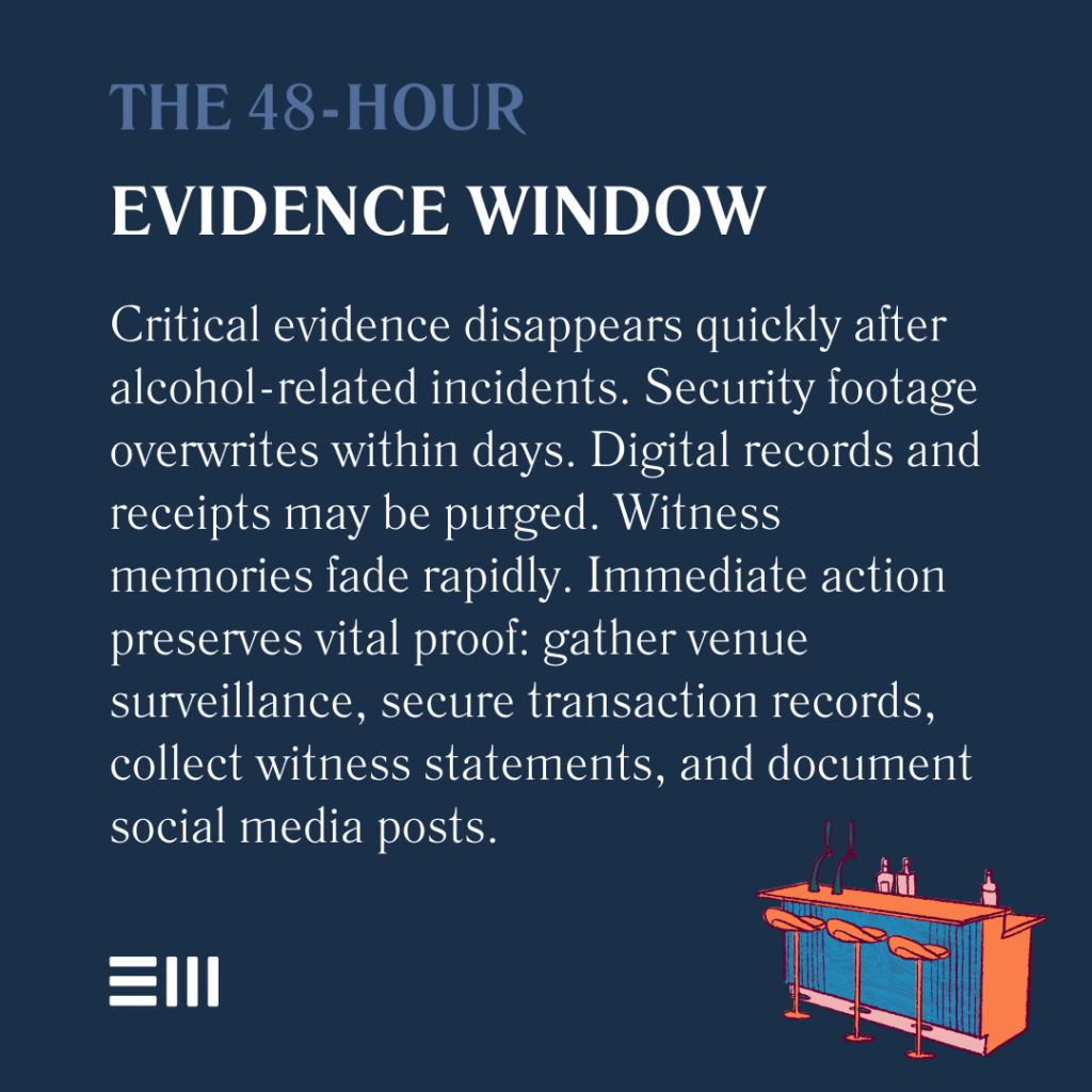 An infographic illustrating the 48-hour evidence window.