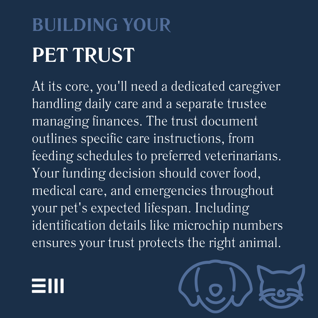 An infographic illustrating building your pet trust.