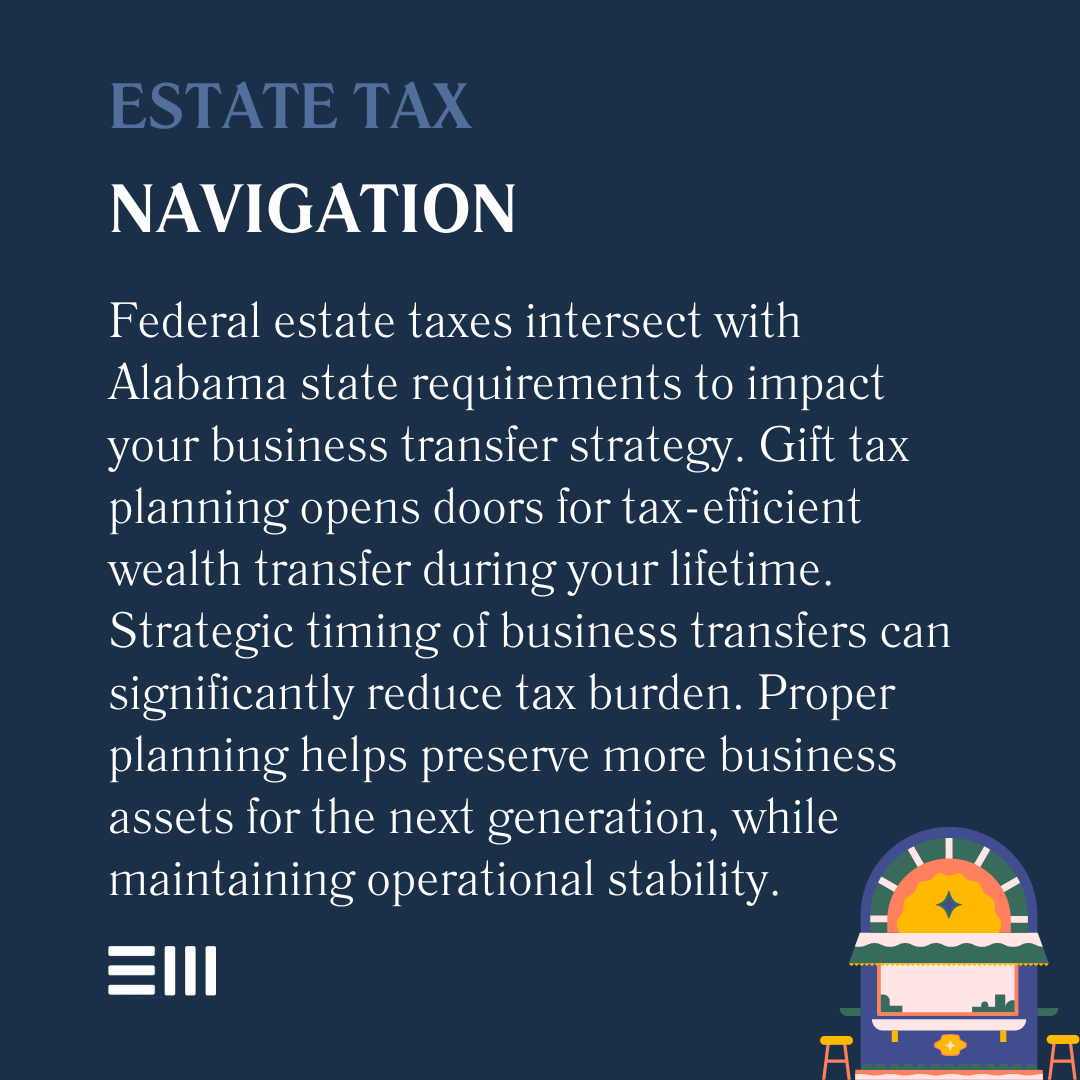 An infographic illustrating estate tax navigation.