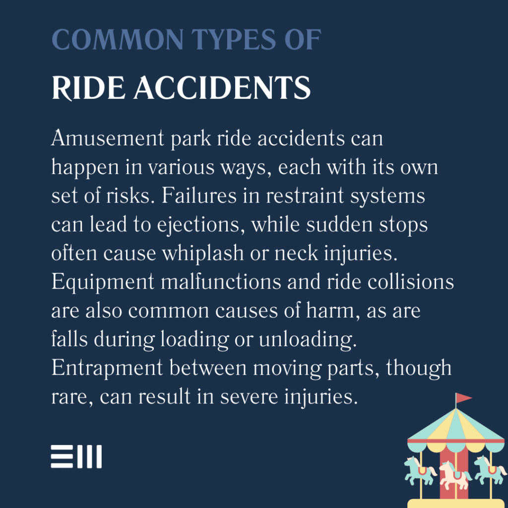 An infographic illustrating common types of ride accidents.