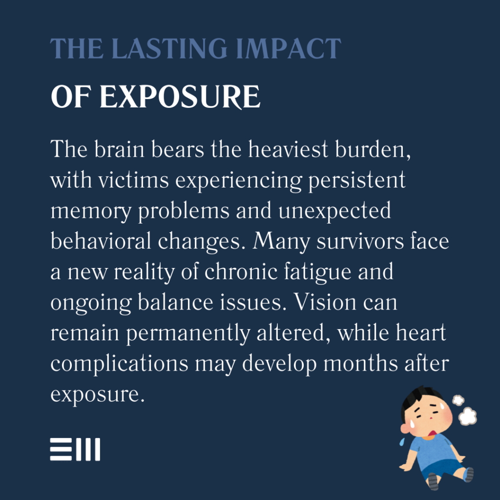 An infographic illustrating the lasting impact of exposure.