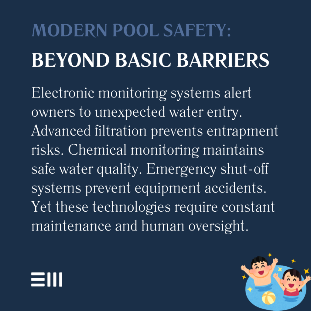 An infographic illustrating modern pool safety.