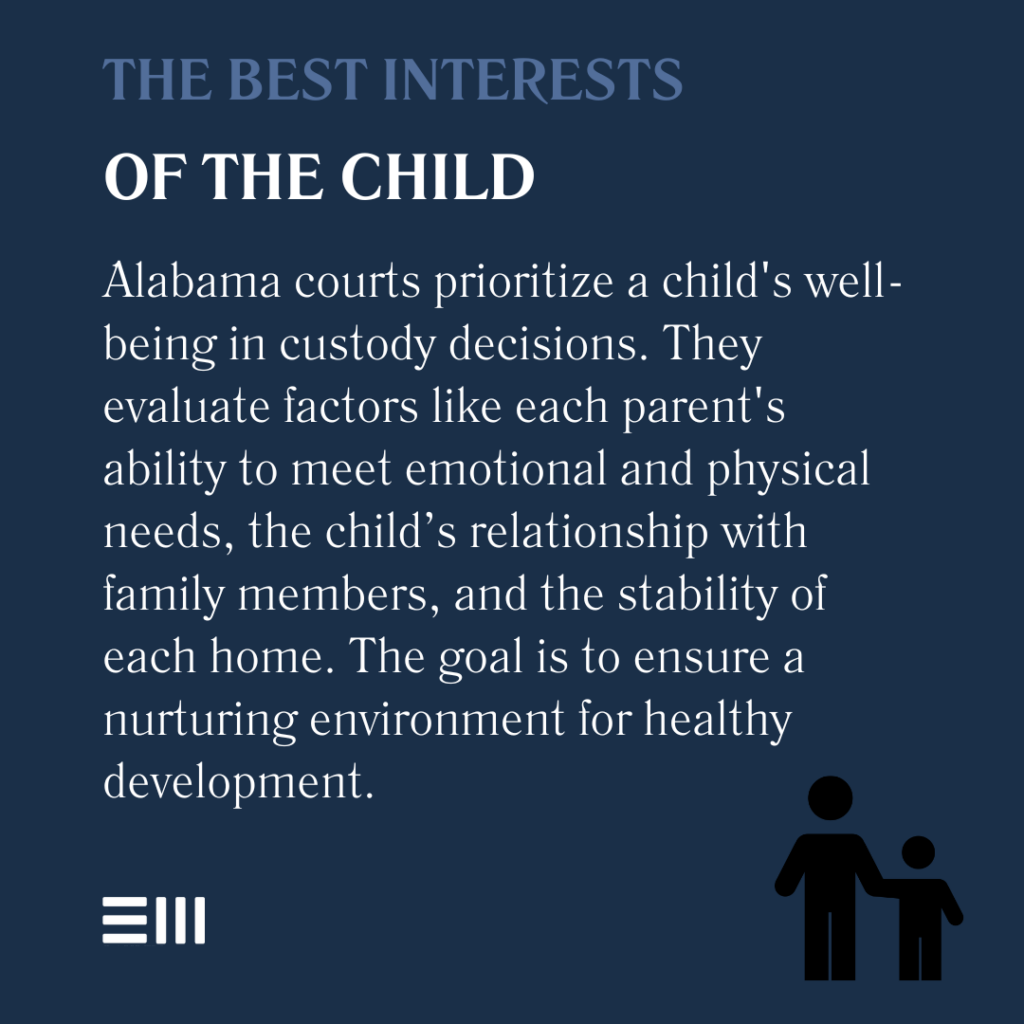 An infographic illustrating the best interests of the child.