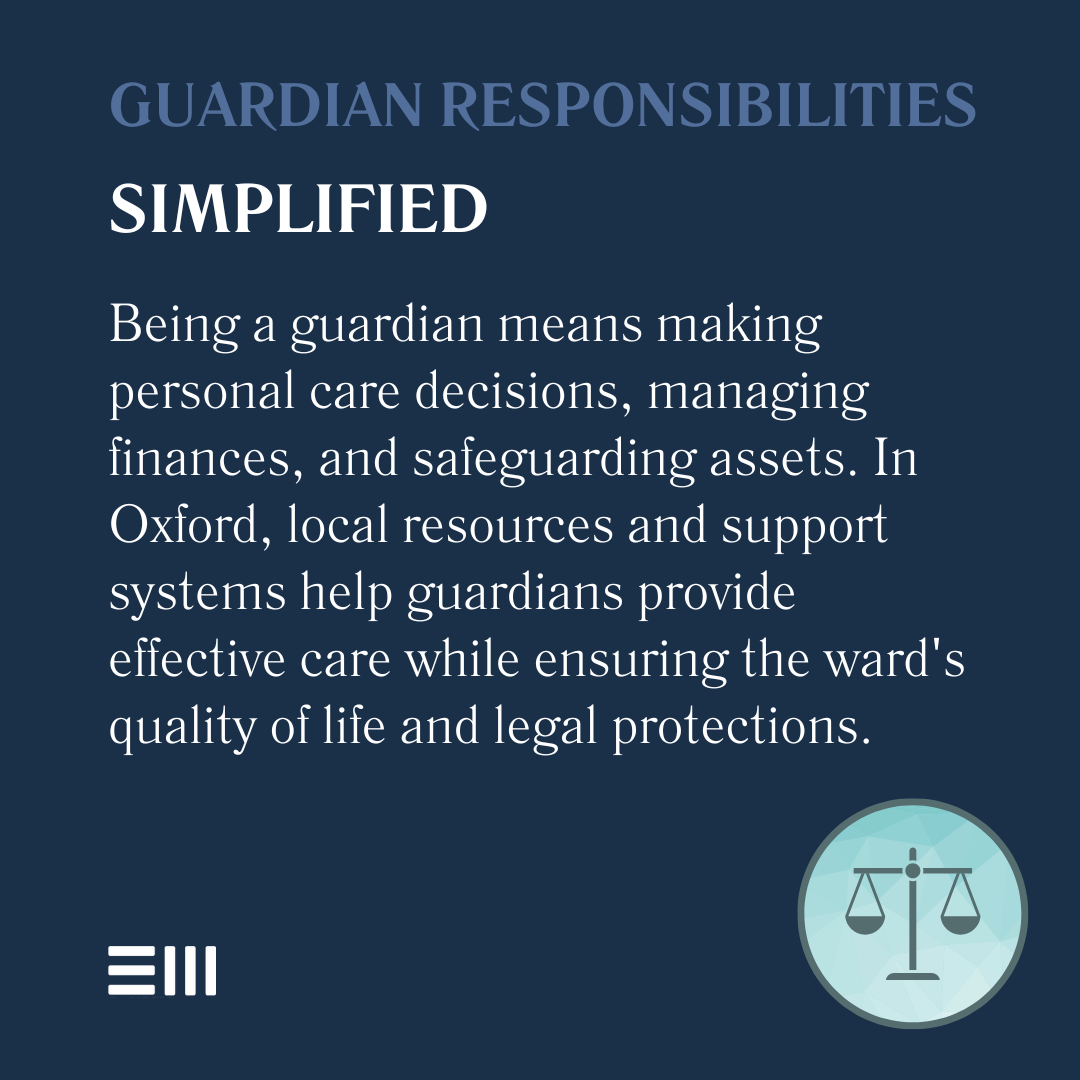 An infographic illustrating guardian responsibilities simplified.