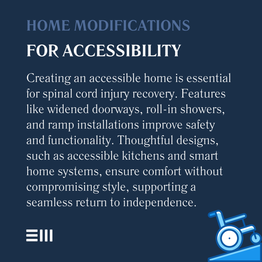 An infographic illustrating home modifications for accessibility.