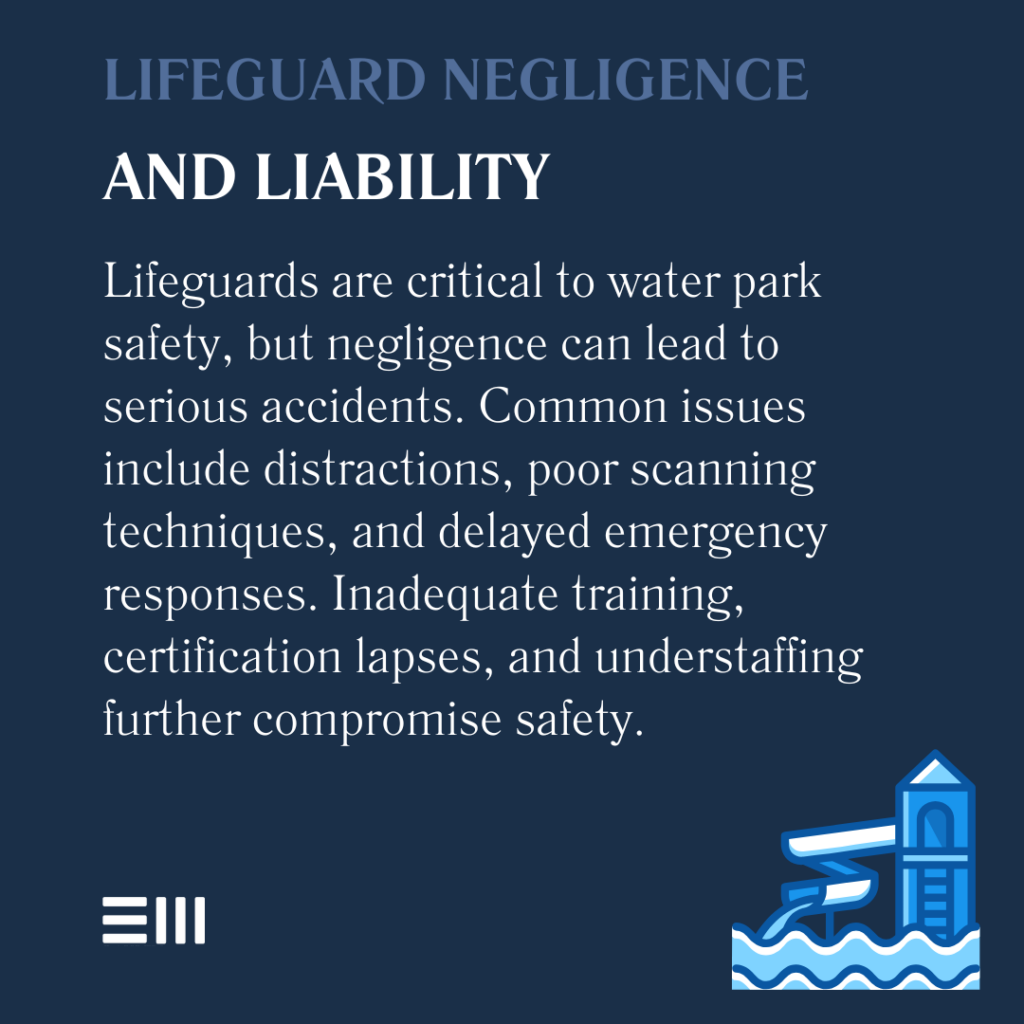 An infographic illustrating lifeguard negligence and liability.