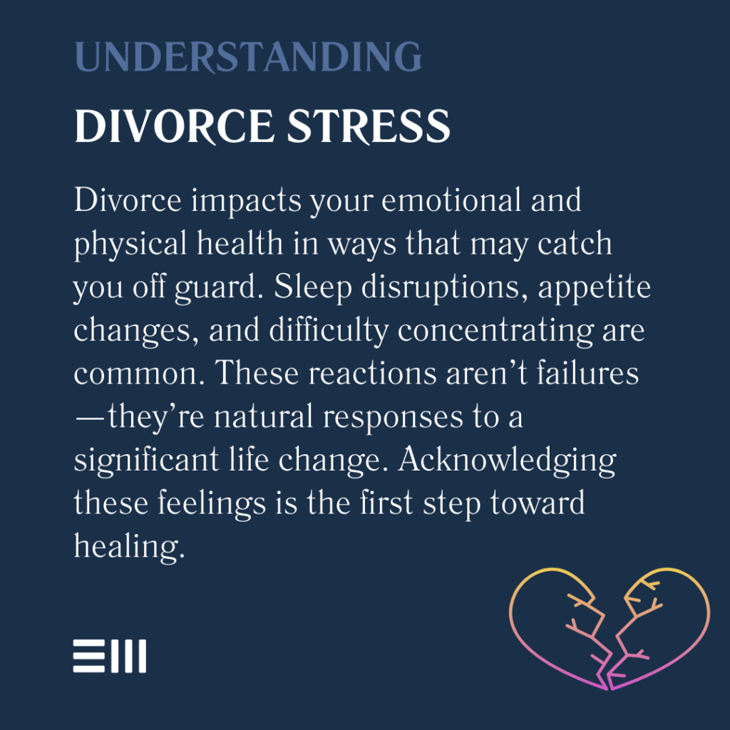 An infographic illustrating understanding divorce stress.