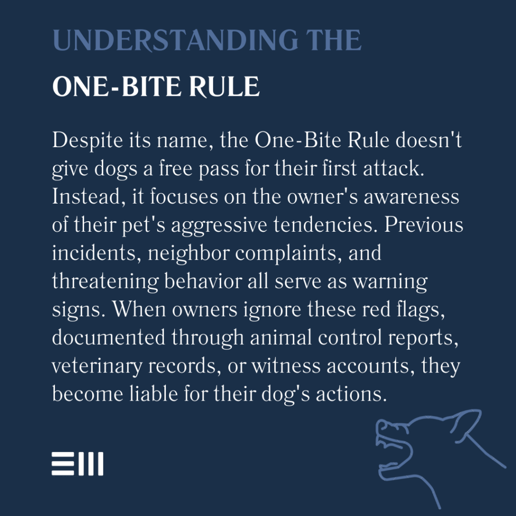 An infographic illustrating understanding the one-bite rule.