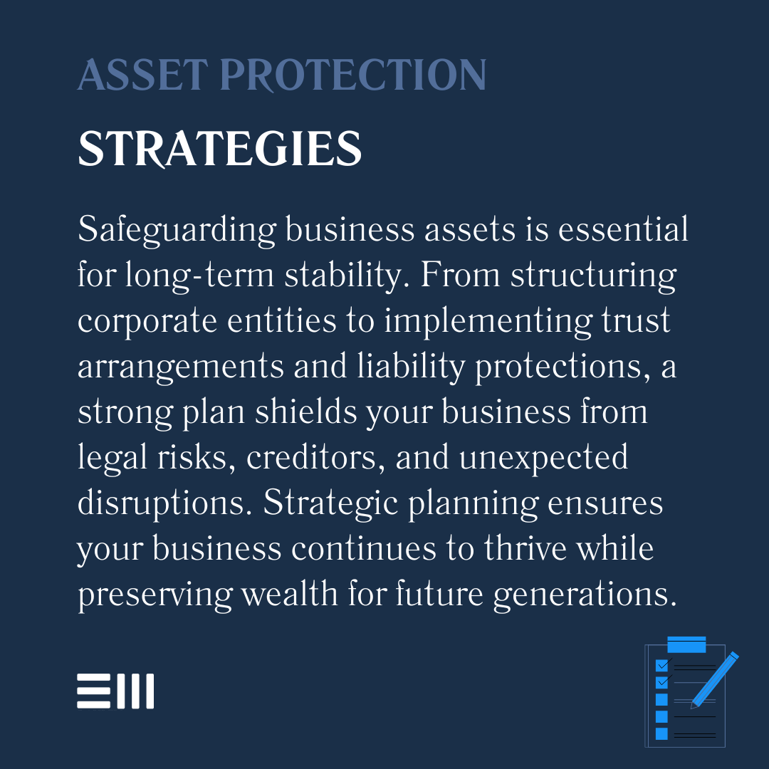 An infographic illustrating asset protection strategies.