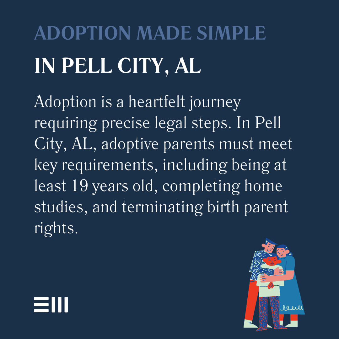 An infographic illustrating adoption made simple in Pell City, AL.