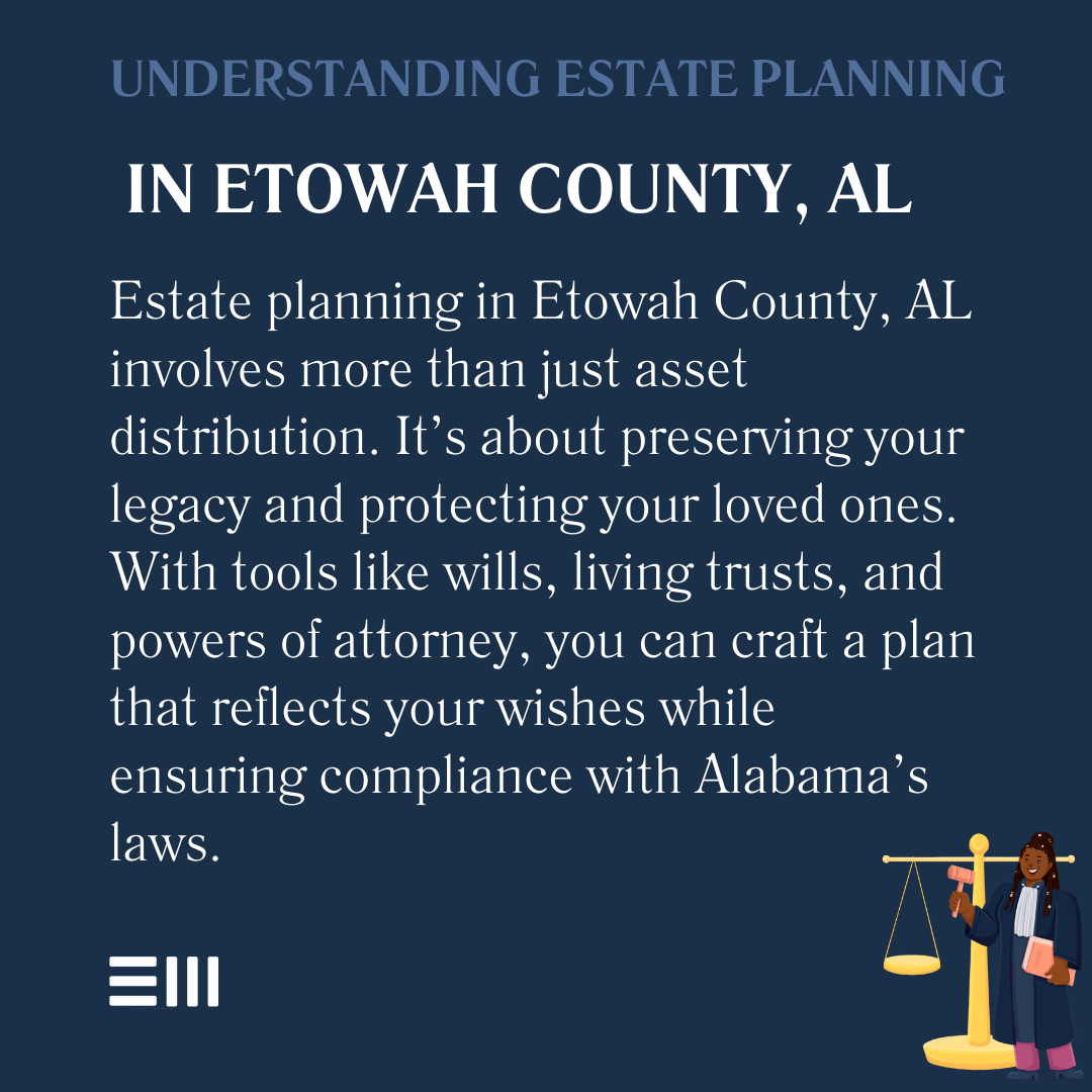 An infographic illustrating understanding estate planning in Etowah County, AL.